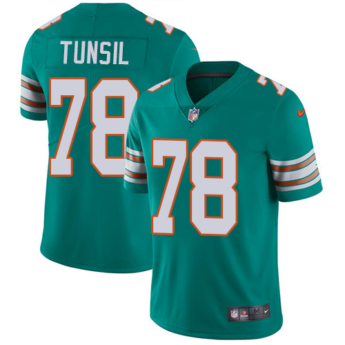 Nike Miami Dolphins #78 Laremy Tunsil Aqua Green Alternate Men Stitched NFL Vapor Untouchable Limited Jersey